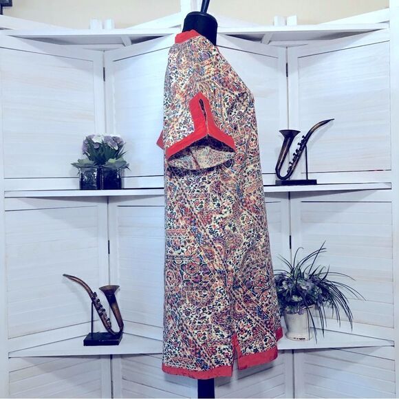 Vintage 70s Kimono Style Floral Print Dress Size Small - Picture 5 of 9